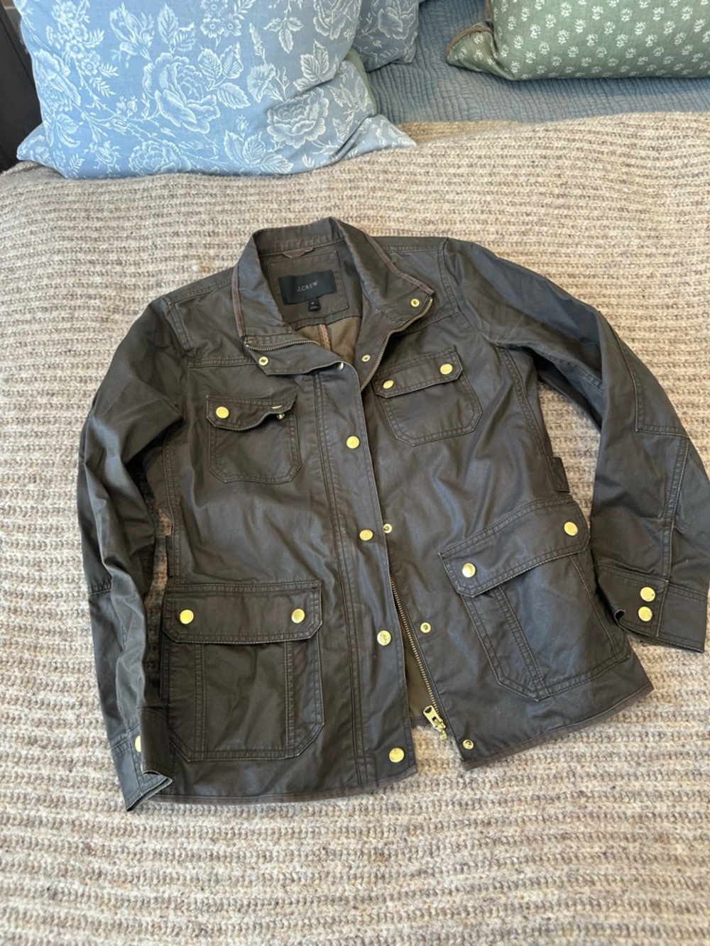 J Crew Medium Utility Field Jacket - Dark Brown Green - Picture 5 of 9